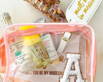 Personalized Bag | Toiletry Bag | TSA Approved Bag | Travel Makeup Cosmetic Bag | Snacks Bag | Medicine Bag | Bridesmaid Gift | Travel Bag