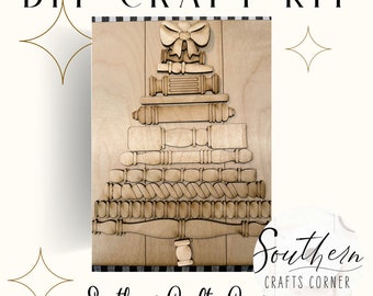 Spindle Christmas Tree Sign DIY