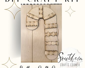 Spindle Candy Cane Sign DIY