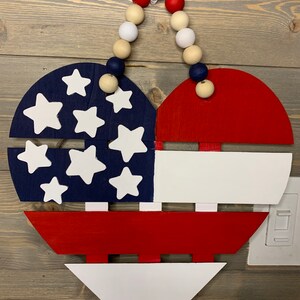 American Flag Heart Pallet Craft Kit - Paint Kit at Home- Craft Kit- Ladies Night