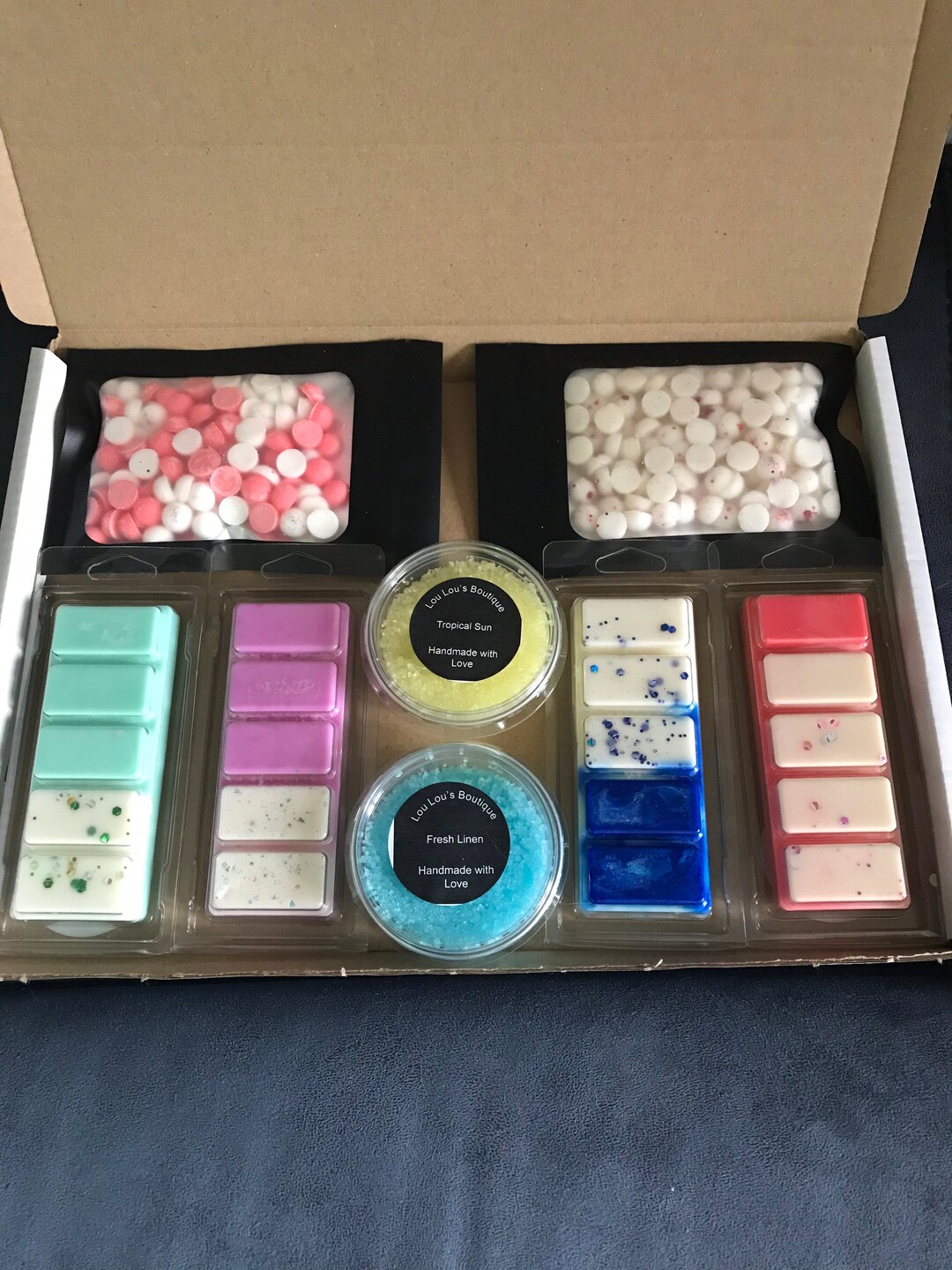 Wax Melt/sizzler Selection Box, Snap Bars, Sizzlers, Simmering Granules