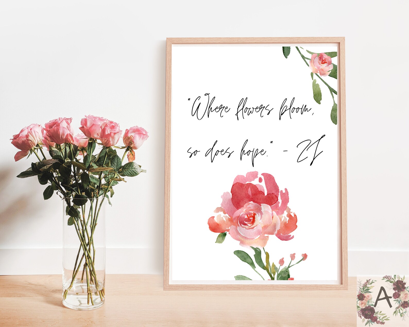 Floral Art Quotes Digital Art Quotes About Life Printable Etsy