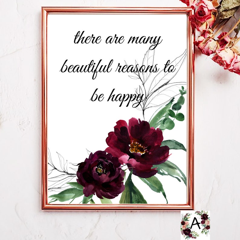 Printable Wall Art Watercolor Floral Bloom Printable Etsy