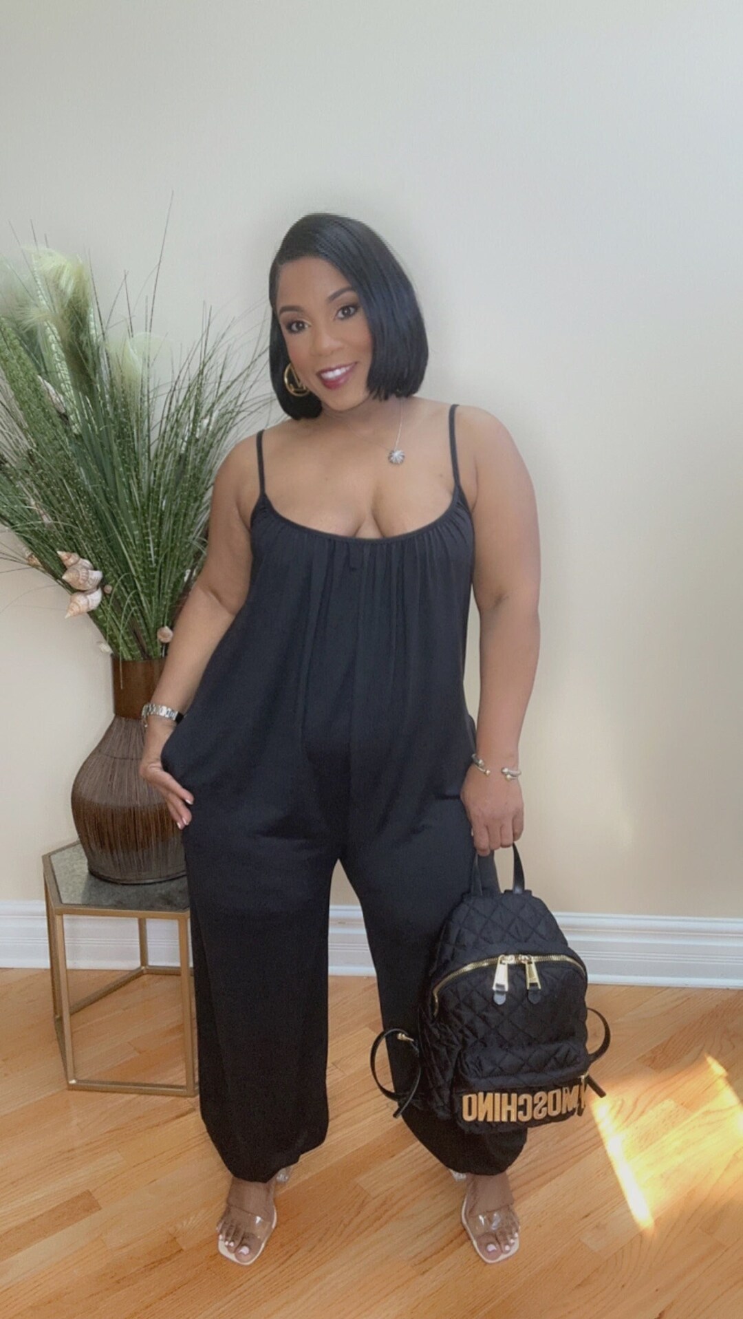 Lovelet Spaghetti Strap Jumpsuit with Pockets main image 0