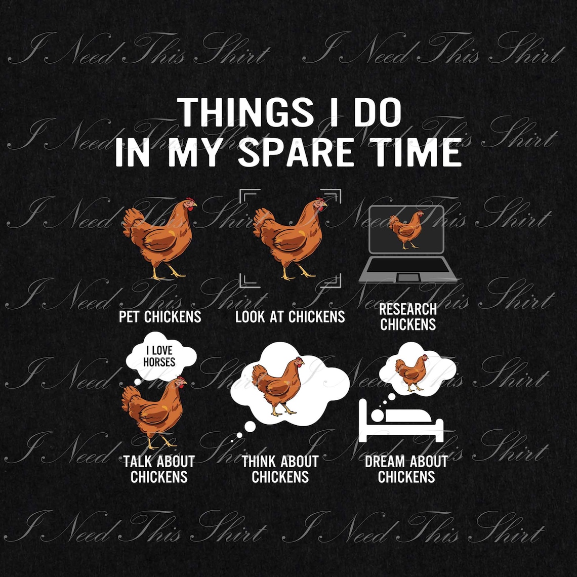 Things I Do In My Spare Time Digital File Download Funny Etsy