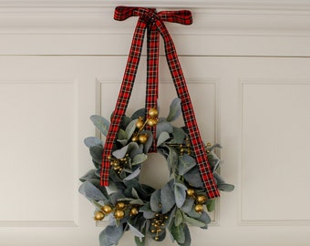 X SMALL Lambs Ear Wreath – Holiday Décor – Year Round Wreath – Holidays, Christmas, Anniversary, Birthday, Housewarming, Home Décor