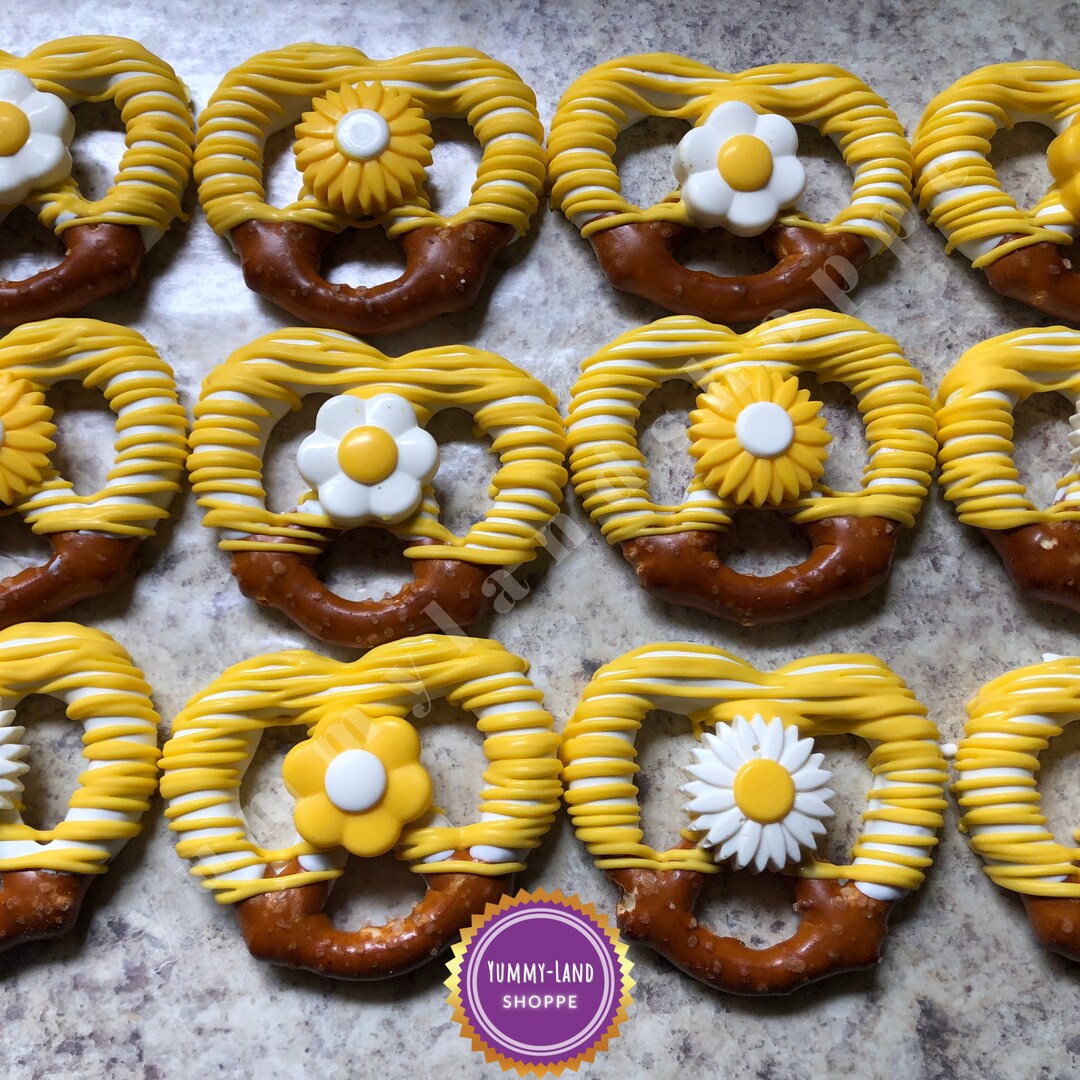 1 Dozen Gourmet Chocolate Covered Daisy Pretzels Daisy Treats Daisy