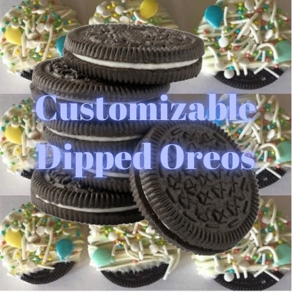 Chocolate Dipped Oreos Etsy