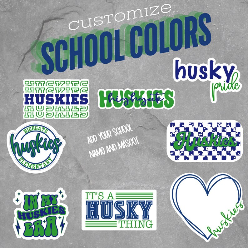 School Spirit Stickers|school Pride Stickers|custom School Stickers ...