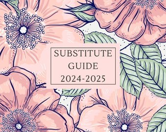 Substitute Teacher Handbook | Customizable Classroom Guide (PDF Download)
