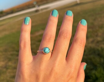 8mm Turquoise Stacker Ring