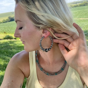 Graduated Pearl Hoops