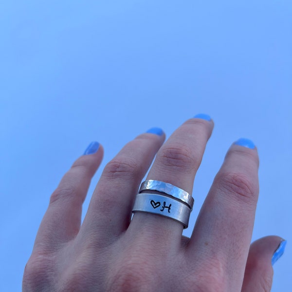 Customized Initial Stacker Ring Set