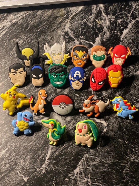 Boys Superhero & Pokemon Straw Toppers for Reusable Straws 