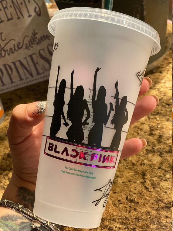 Personalized Black Pink Girls Group Starbucks Venti Cold Cup   Etsy