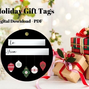 Gift Tag - 3.25&quot; x 3.25&quot; Digital  Present Tag - PDF Instant Download