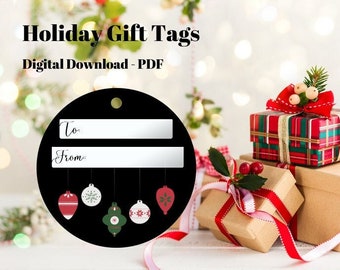 Gift Tag - 3.25" x 3.25" Digital  Present Tag - PDF Instant Download