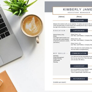 Professional & Modern Resume Template for Word and Pages | Resume Design |  Instant Download resume