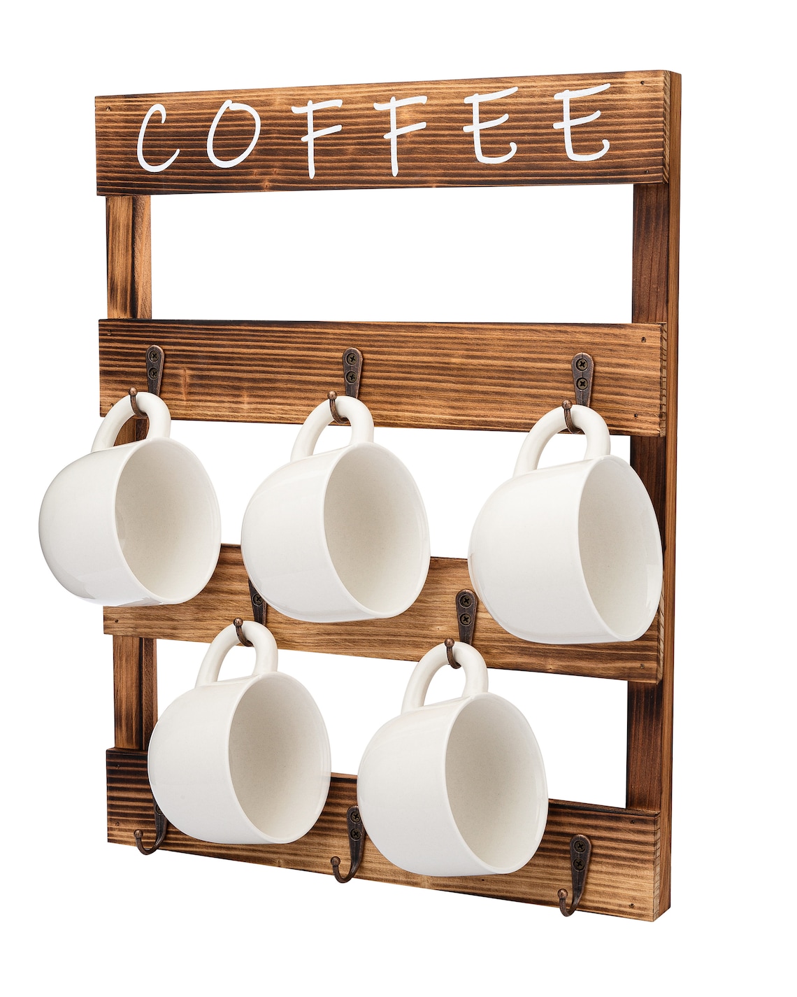 Coffee Mug Holder Wall Mounted Rustic Kitchen Wood Coffee Cup Etsy UK
