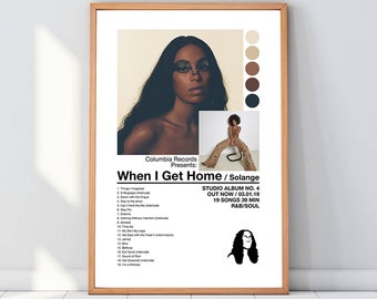 Y18 Album Solange Knowles When I Get Home Music Cover Art Wall Silk Poster
