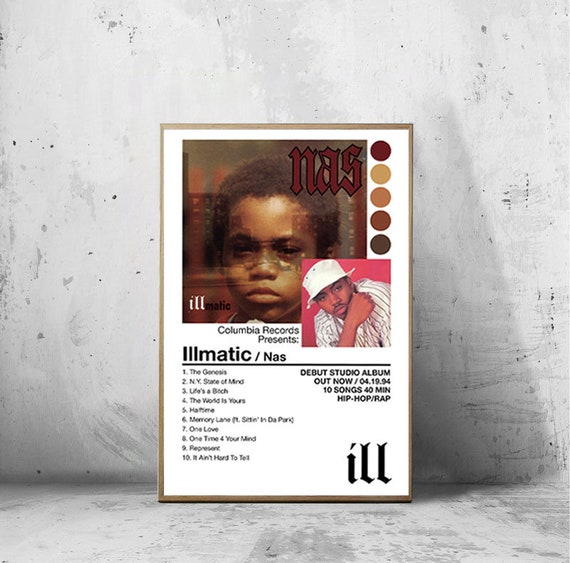 Nas Illmatic Poster Nas Illmatic Minimalist Album Poster 90s