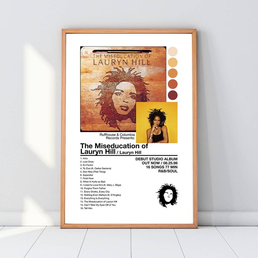 Lauryn Hill the Miseducation of Lauryn Hill Poster Lauryn Etsy