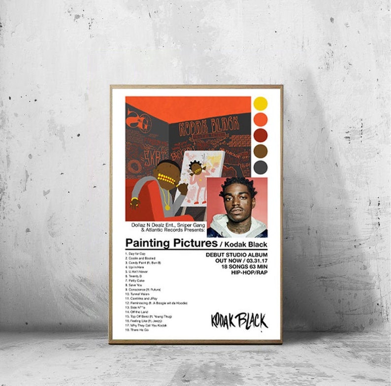 Kodak Black Painting Pictures Poster Kodak Black Poster Etsy