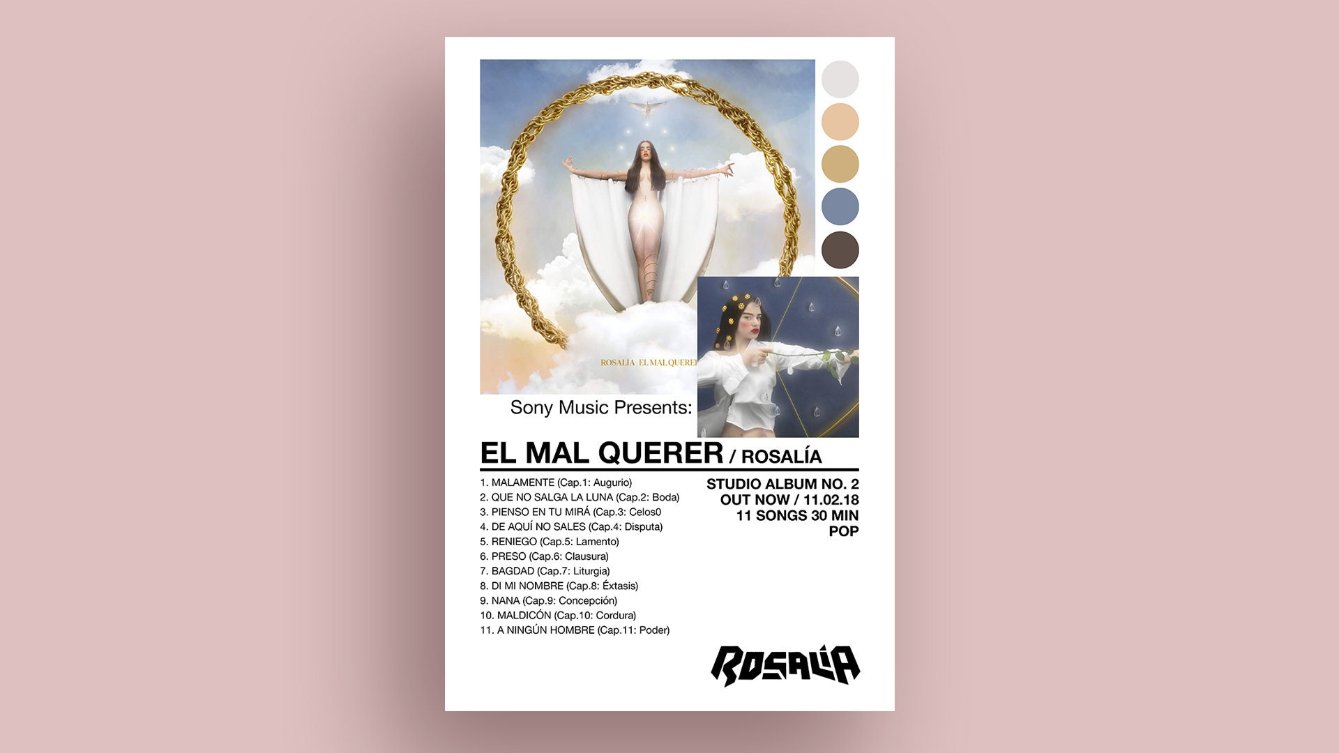 Cartel de Rosalía El Mal Querer, Cartel de Música Minimalista, Cartel de  Rosalía, Cartel de El Mal Querer, Póster de Álbum de Música, Descarga  Digital -  México