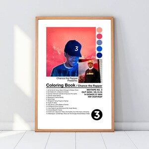 Download Chance The Rapper Coloring Book Poster Etsy