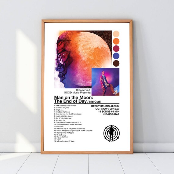 Kid Cudi Man on the mood album cover poster