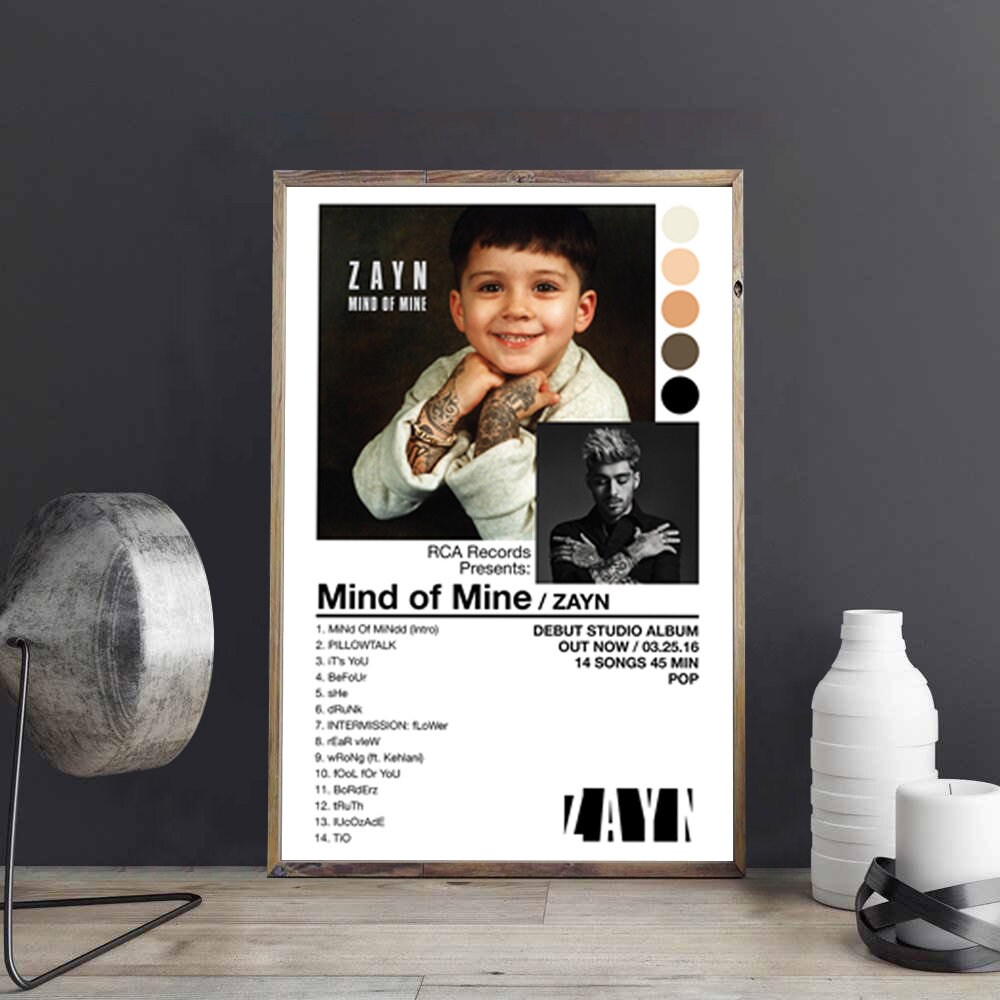 FREE Pop Rock Dance Poster! ZAYN Mind Of Mine 2016 Ltd Ed RARE New Poster 