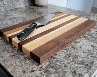 Hardwood Cutting Board - Walnut, White Oak and Maple - Hand Made