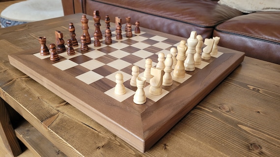 American Made Walnut Wood Chess Set from DutchCrafters Amish Furniture