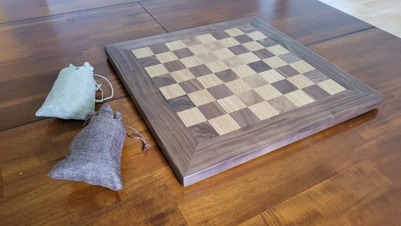 Wood Chess Set Raised Board Solid Walnut and White Oak -  Canada in  2023