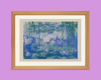 Mini Monet Waterlilies - Tiny Cross Stitch Pattern