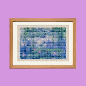 Mini Monet Waterlilies - Tiny Cross Stitch Pattern