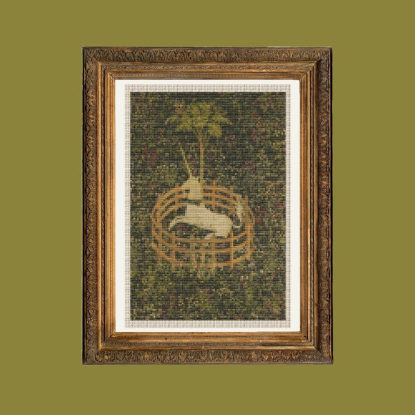 Unicorn Tapestry Cross Stitch Pattern - Tiny Cross Stitch - Art History
