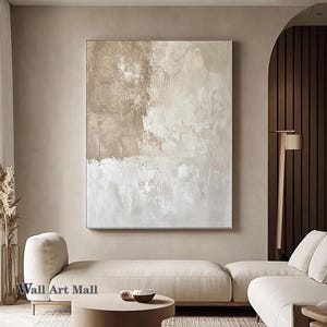 Beige Brown Wabi Sabi Wall Art Large Light Brown Textured Abstract Painting Modern Textured Wall Art Beige Minimalist Painting