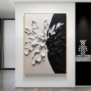 抽象アート ホワイト 立体的な絵画 白い抽象画 白い抽象アート 白い3Dテクスチャ壁アート オリジナルの