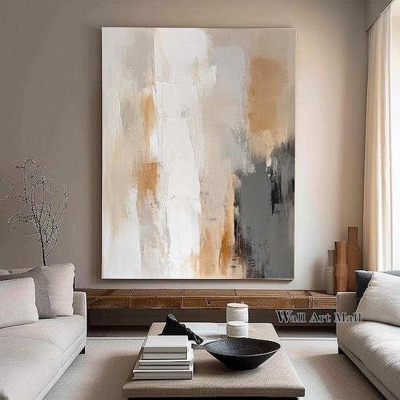 Novup Abstrakte Wandkunst – 5-teiliges Set, Leinwanddruck, Braun, Moderne Deko Für Wohnzimmer & Schlafzimmer