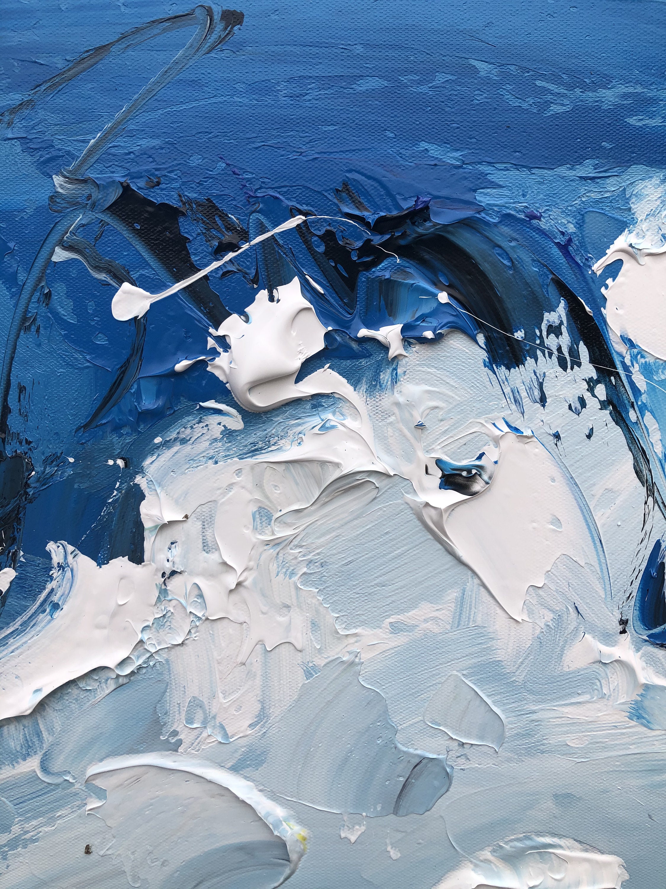 Light blue abstract painting largescale abstract art Etsy