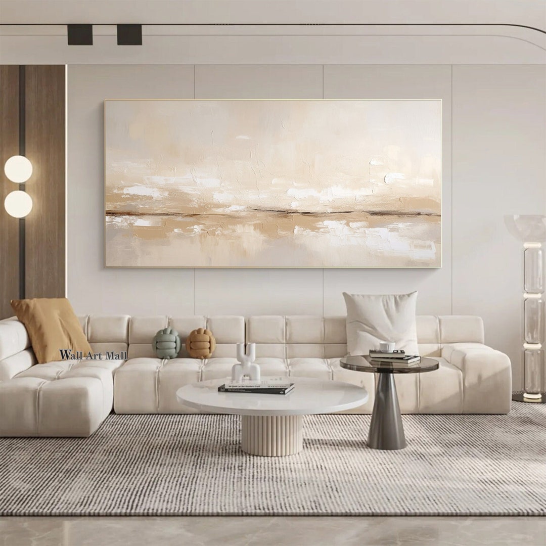Beige Landscape Texture Abstract Painting Sky Abstract Painting Brown ...