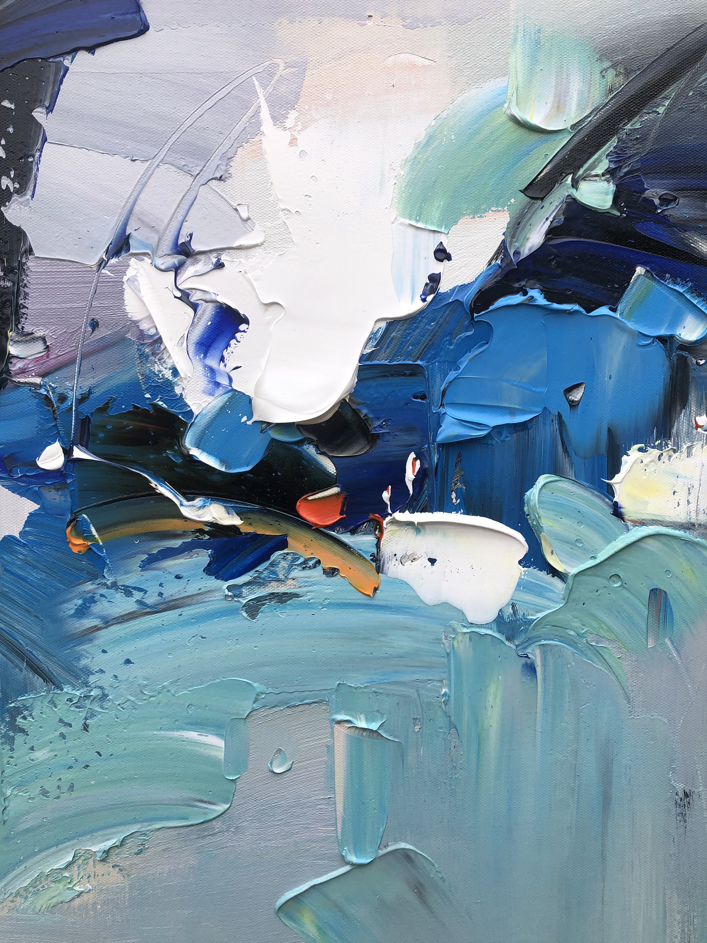 Original Blue Abstract Painting Blue Abstract Painting on Etsy UK