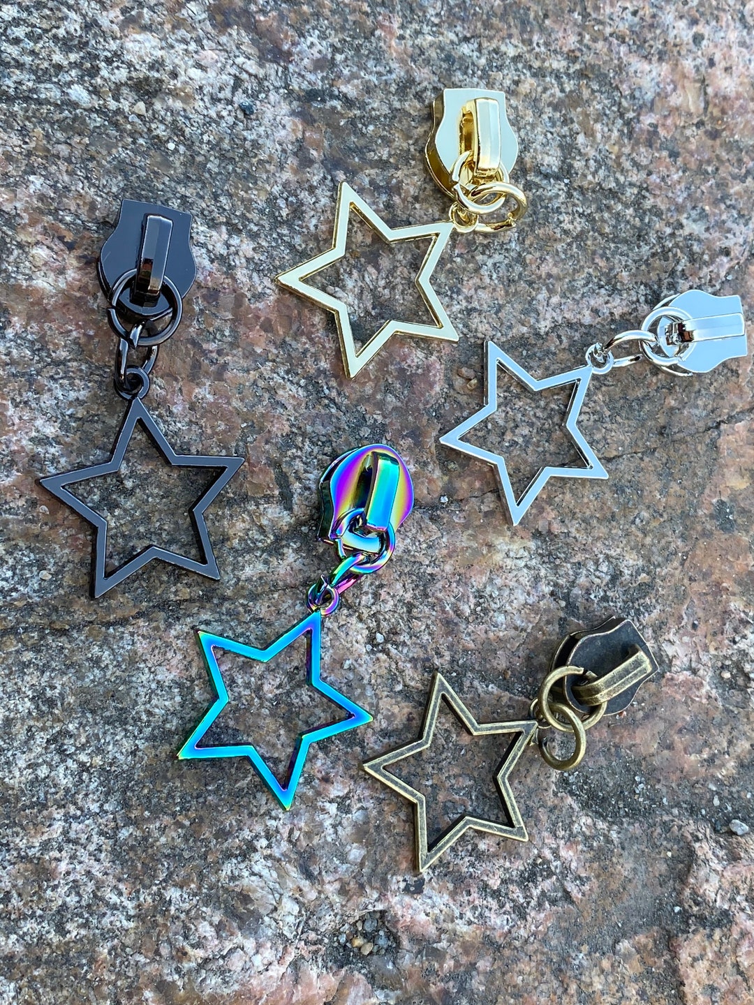Star Zipper Pull, 5 Zipper Pull, 5 Pack Etsy