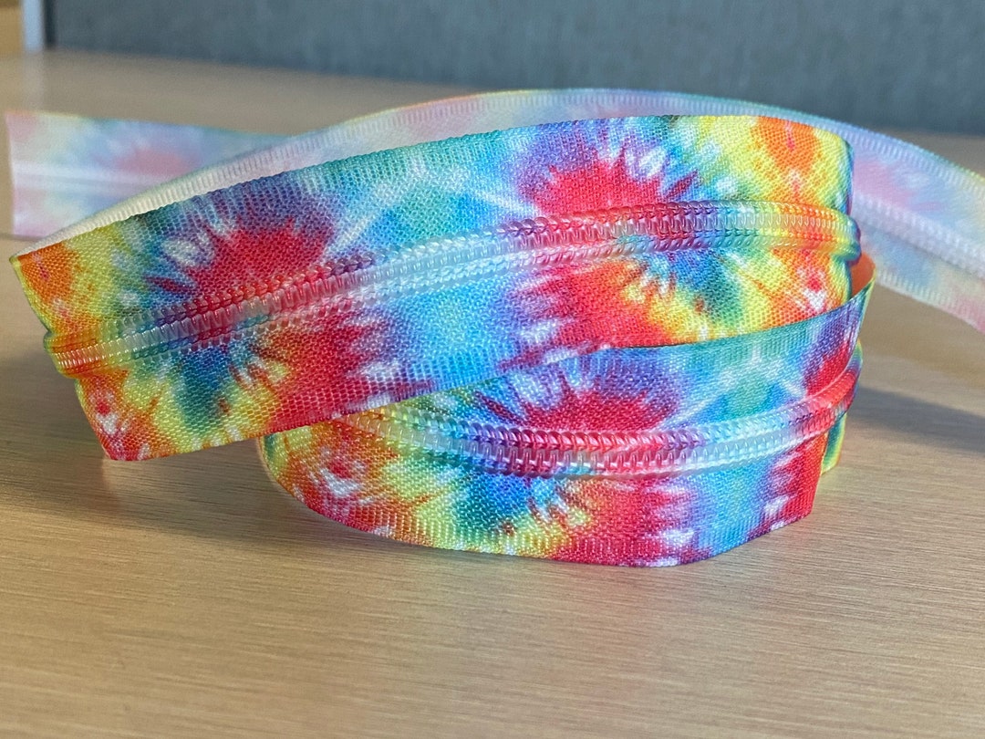 Tie Dye Zipper Tape, Zipper by the Yard, 5 Zipper Tape Etsy