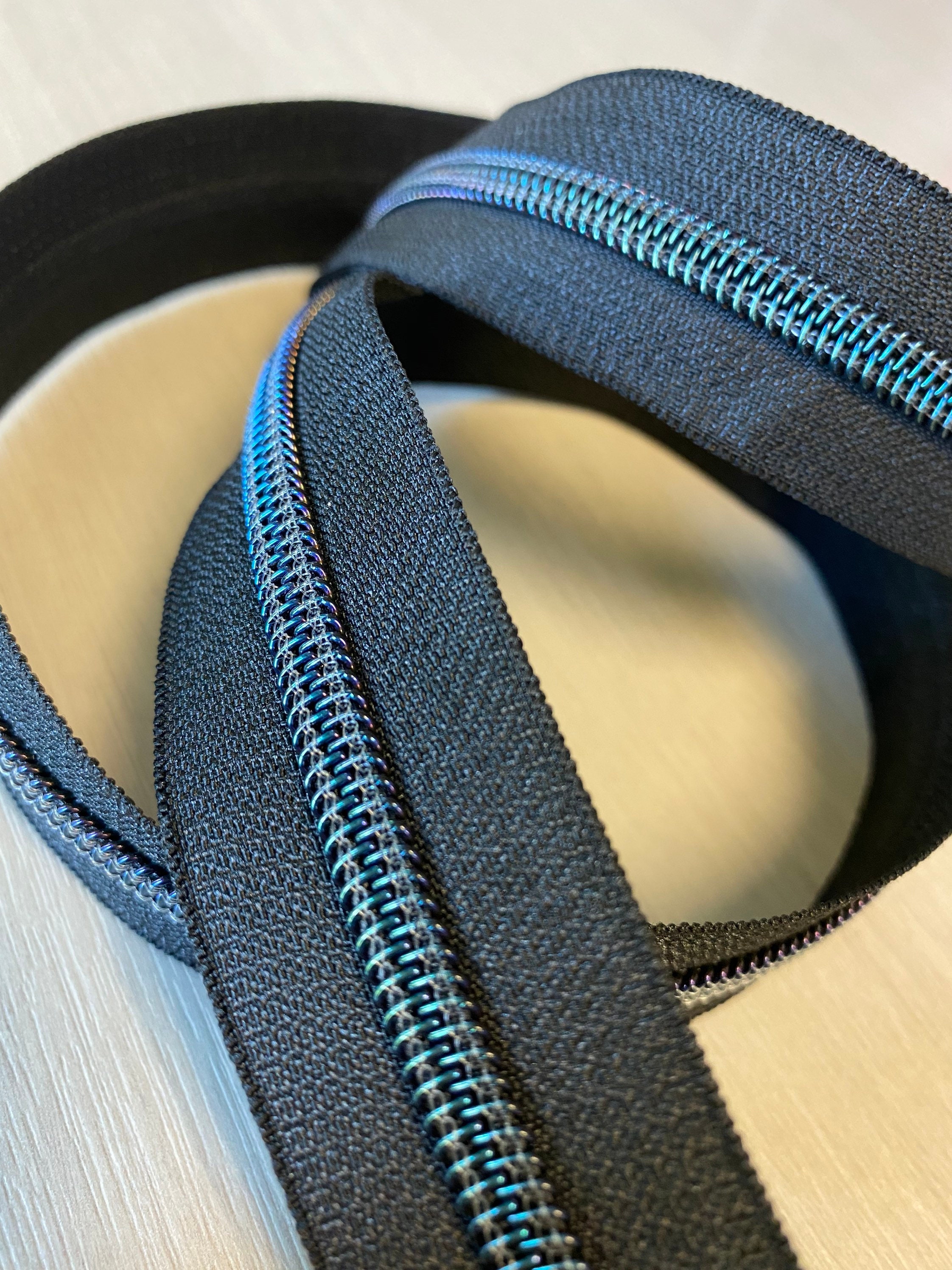 Color Changing Size 5 Zipper Tape by the Yard Black Zipper Etsy UK