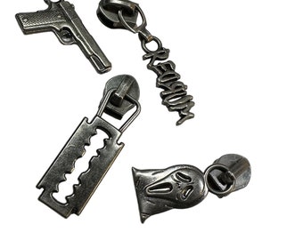 Scary zipper pack, 5 pack, #5 zipper pull,