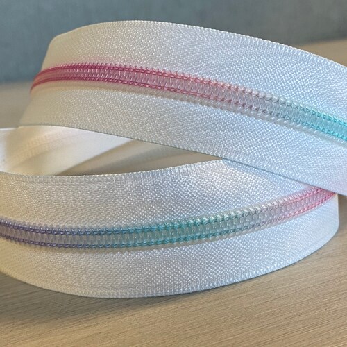 Size 5 Zipper Tape by the Yard Multicolor Zipper Teeth Etsy