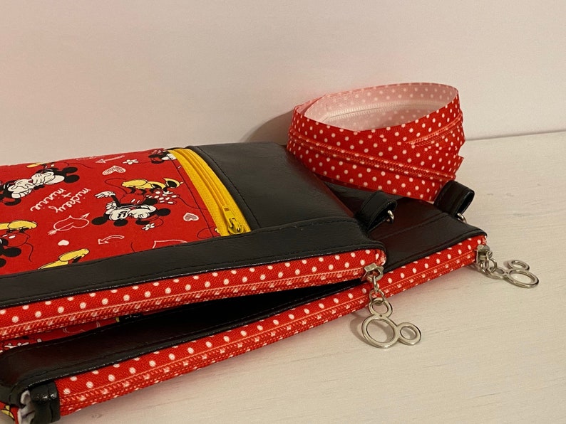 zipper tape with dots, red zipper, zipper by the yard, zipper tape, custom zipper tape, Size 5 zipper image 3