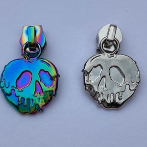 Poisonous apple zipper pull, 3 colors, villain, 5 pack, #5 zipper pull